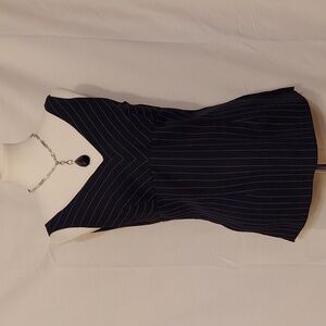 ‼️3 for $24‼️  Chic Black Pinstripe V-neckline Sleeveless Top